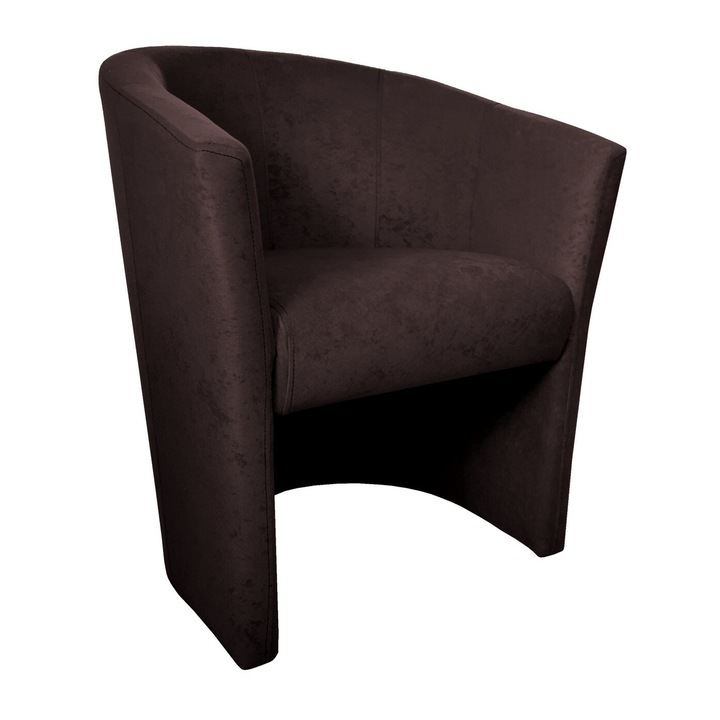 CLUB fotel, Atos, mikroszálas szövet, 75x65x60cm, barna