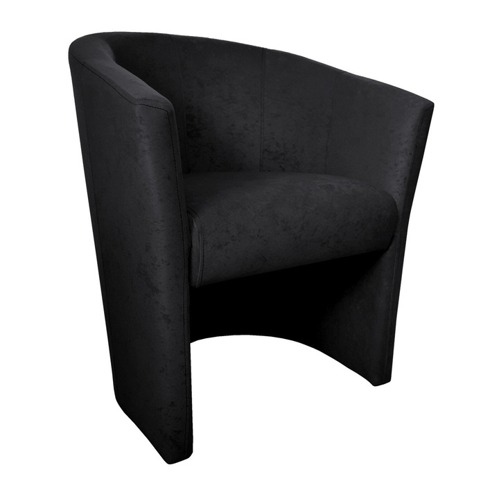 CLUB fotel, Atos, mikroszálas szövet, 75x65x60cm, fekete