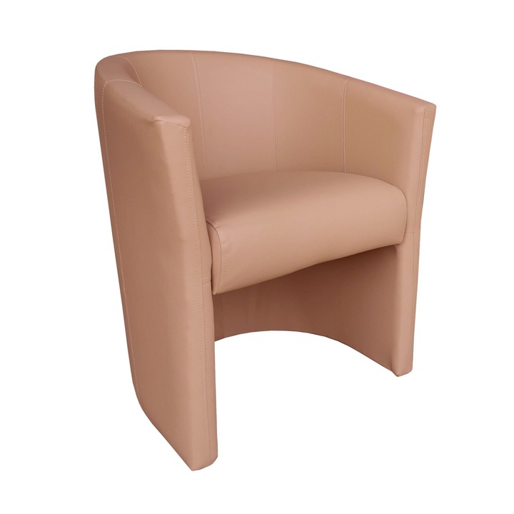 CLUB fotel, Atos, eco-bőr, 75x65x60cm, barna