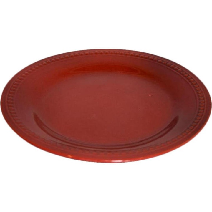 Десертна чиния, Голиат, Червена, 21.5 см