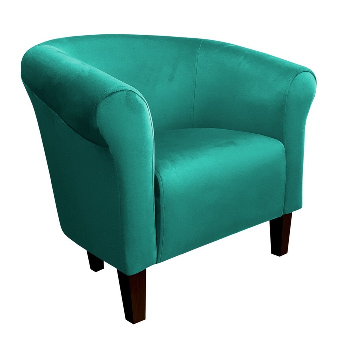 Milo fotel türkiz wenge lábakkal MG20