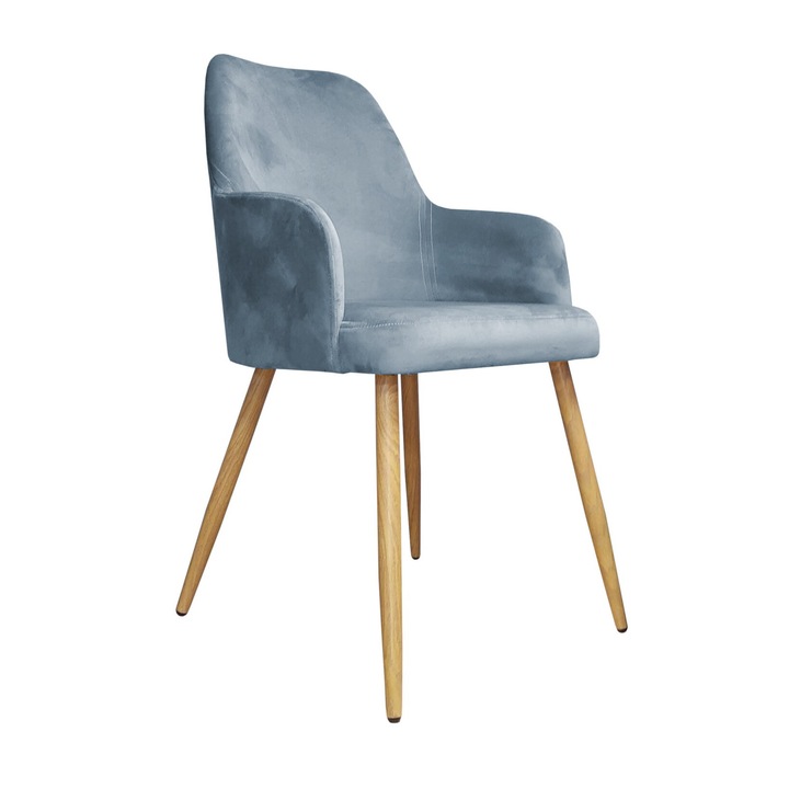 Atos WESTA szék, szürke-kék, 88x53x65cm, fém lábak