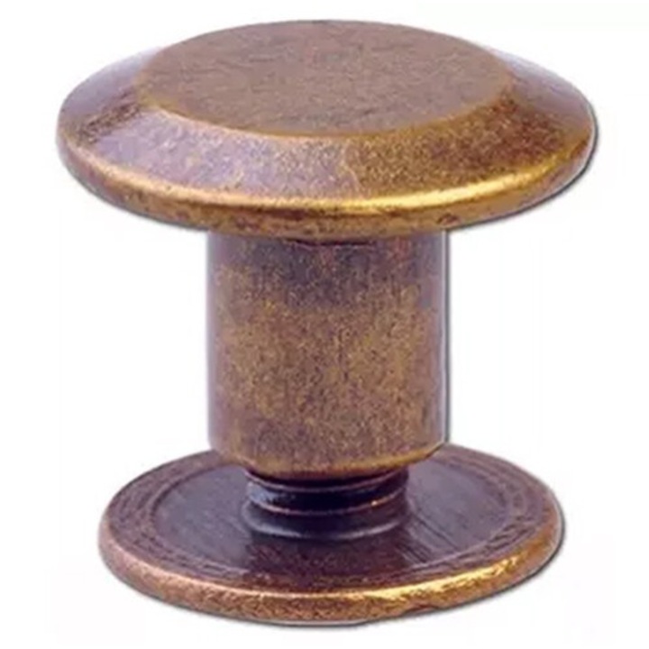 Set 100 nituri pentru piele, Kacperek, 7 mm, Auriu antichizat