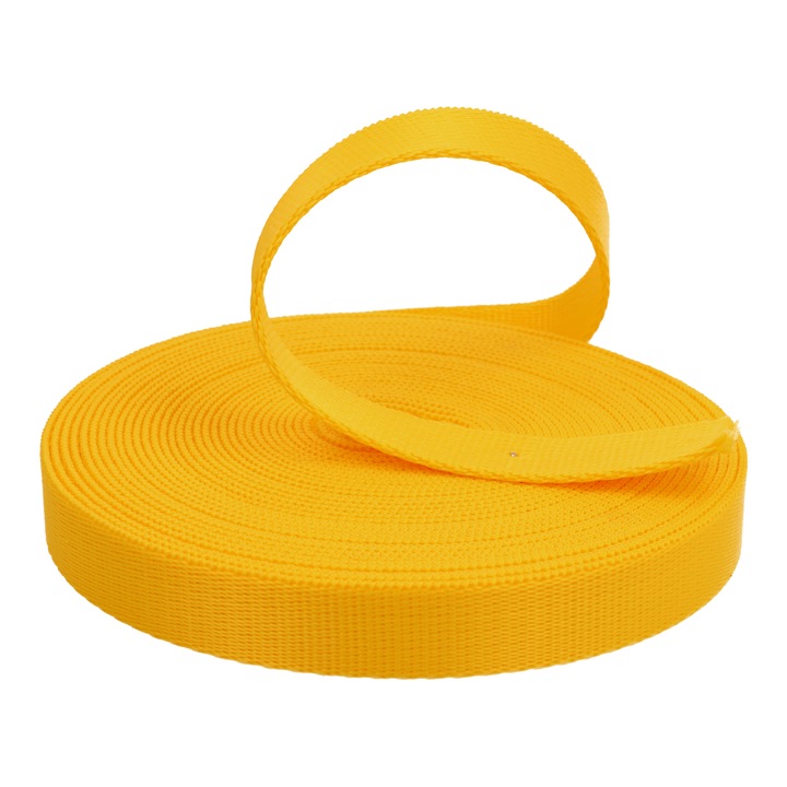 Banda de transport, 20mm, Polipropilena, 50 metri, Kacperek, galben