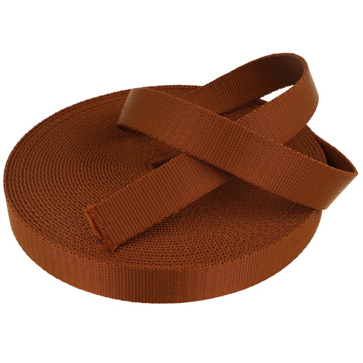 Banda de transport, 25 mm, Kacperek, Polipropilena, 50 m, maro