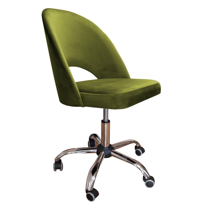 Офис стол POLO, Atos, кадифе, маслиненозелен