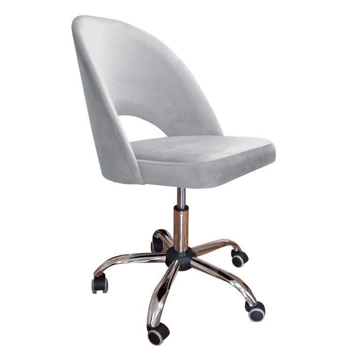 Офис стол, Atos, кадифе, светло сив