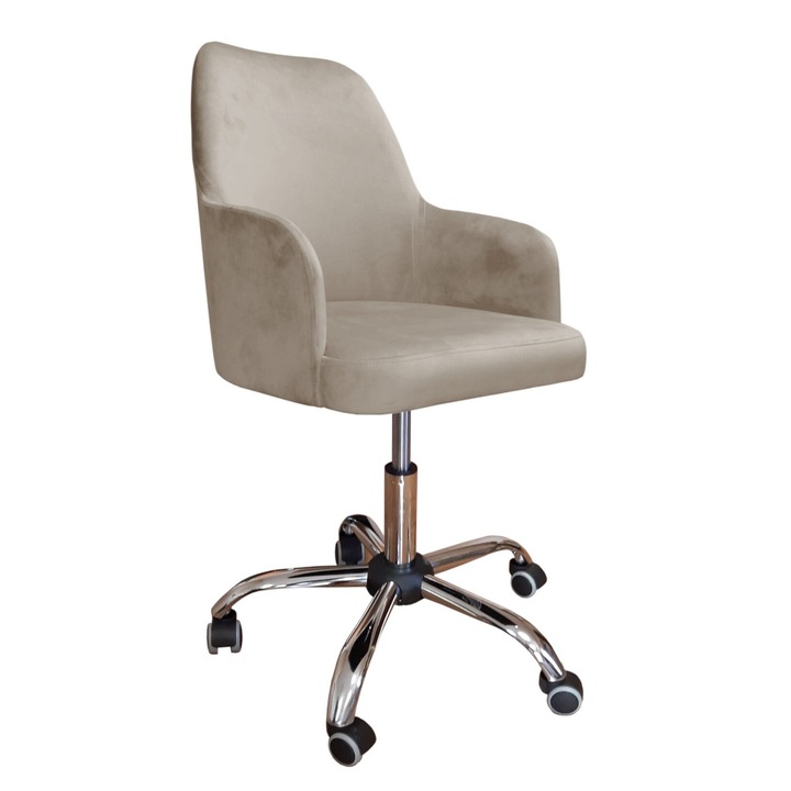 Офис стол, Atos, кадифе, сиво-бежов