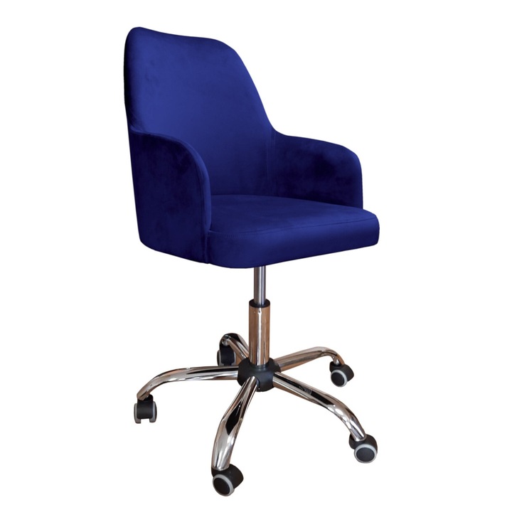 Офис стол, Atos, кадифе, тъмносин