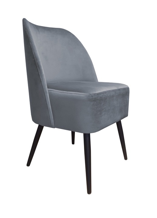 DUBABJ fotel, Atos, szürke, 81x53x59cm, Kék anyag