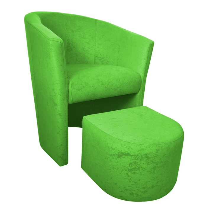 CLUB Atos fotel támasztékkal, zöld, 75x65x60cm