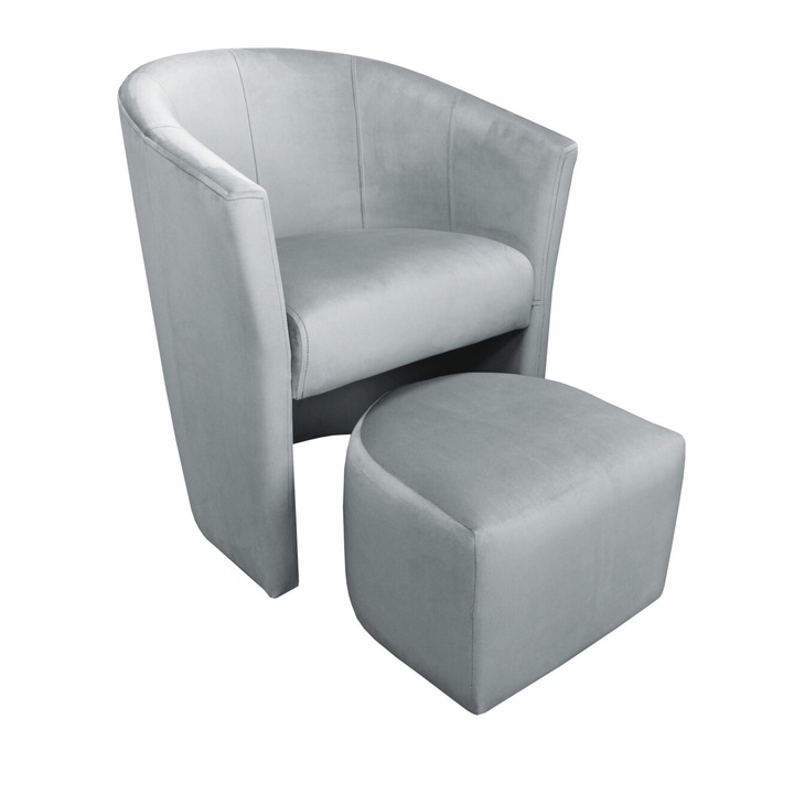 CLUB fotel támasztékkal, Atos, szürke, 75x65x60cm