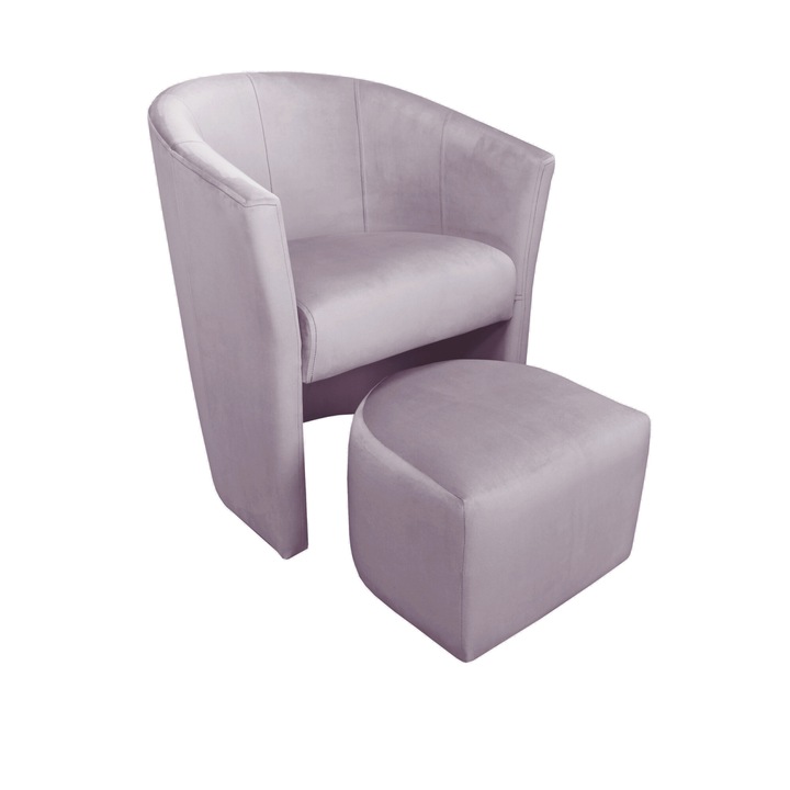 CLUB fotel, Atos, szürke, 75x65x60cm, támasztékkal