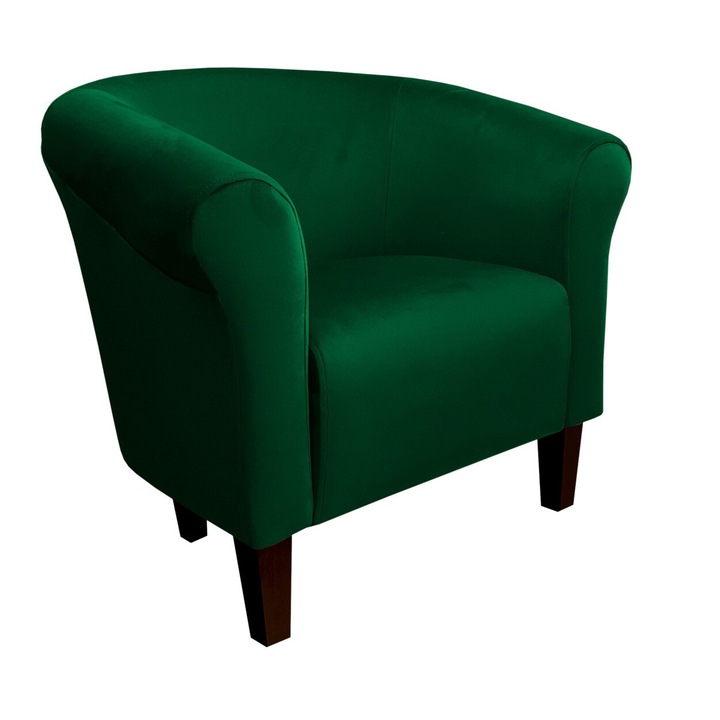 Кресло Atos Milo, зелено, материал кадифе, размери 73x60x69см