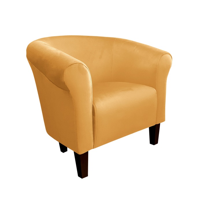 Milo fotel, Atos, bársony, sárga