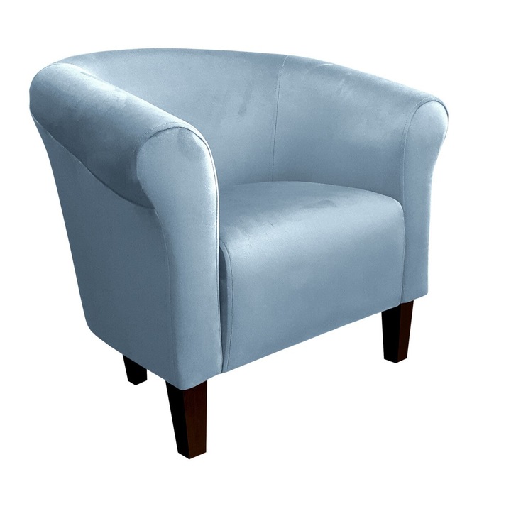 Milo fotel, Atos, bársony, szürke-kék