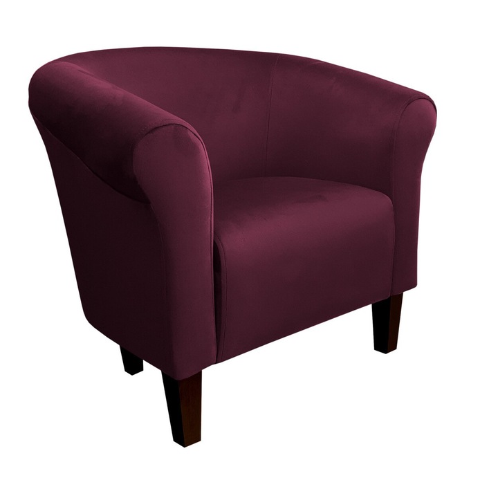Milo fotel, Atos, bársony, bordó