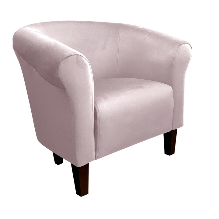 Milo fotel, Atos, bársony, szürke-rózsaszín