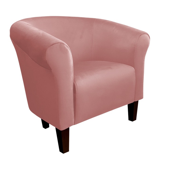 Atos Milo kárpitozott fotel, rózsaszín, bársony anyagú