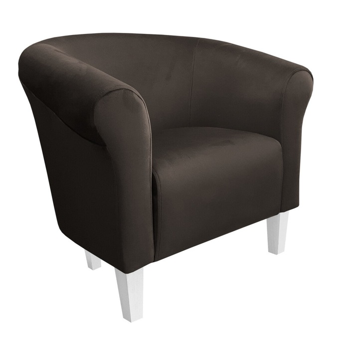 Atos Milo fotel, bársony, barna