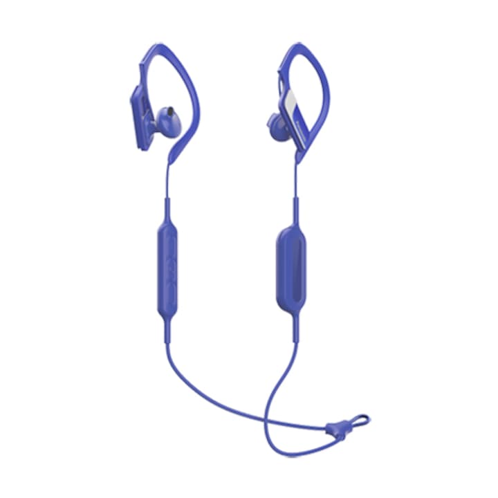 Аудио слушалки Panasonic RP-BTS10E-A, Sport, Wireless, Сини/Blue