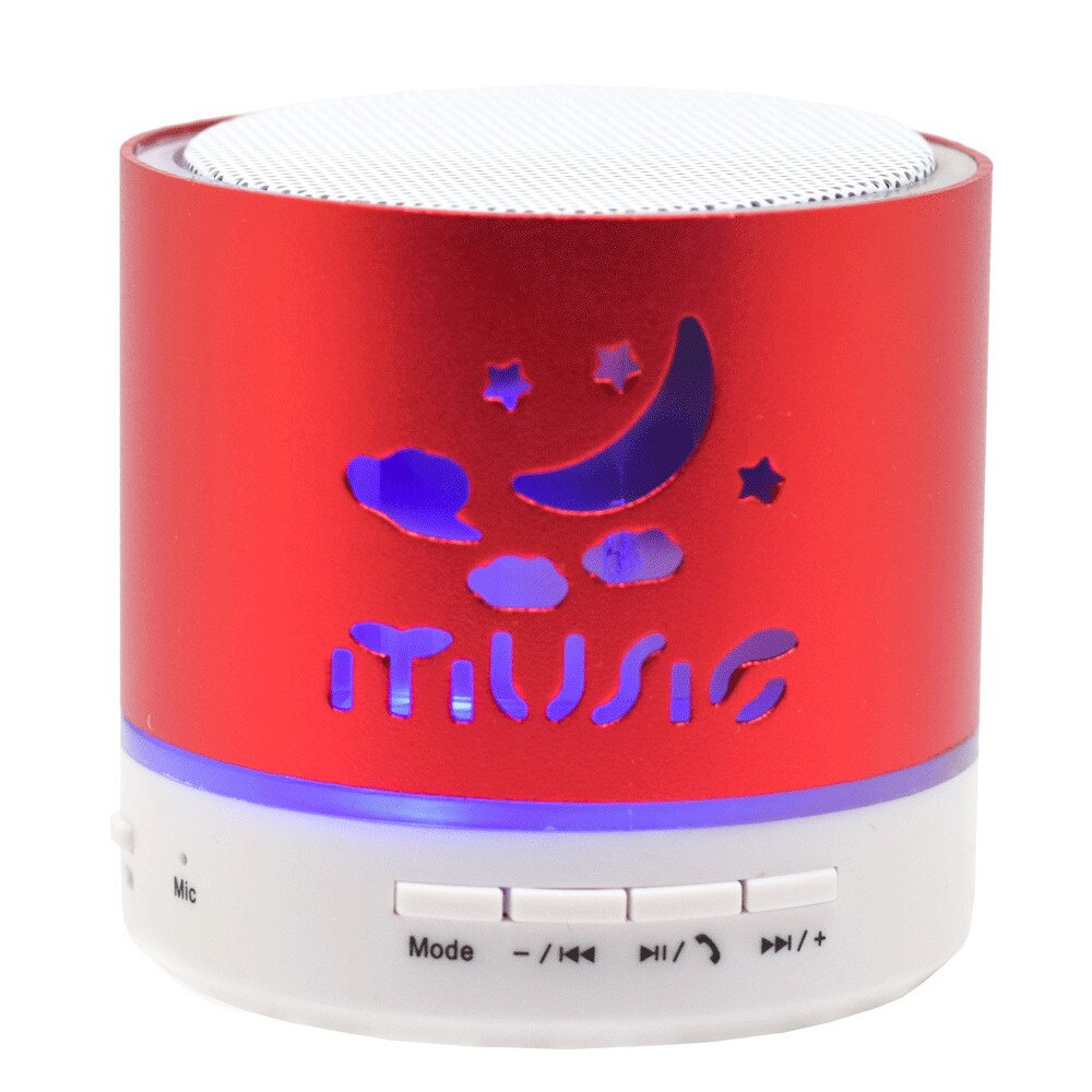 Boxa Portabila iUni DF06, Slot Card, Radio, Metal, Rosu