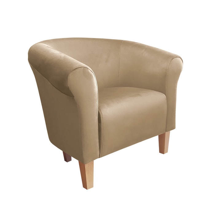 Atos Milo fotel, bársony, 69x73x60cm, világosbarna színű