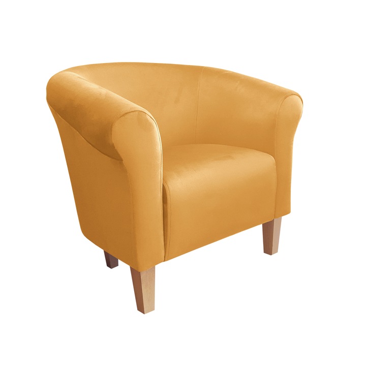 Atos Milo fotel, sárga, 69x73x60cm, bársony anyagú