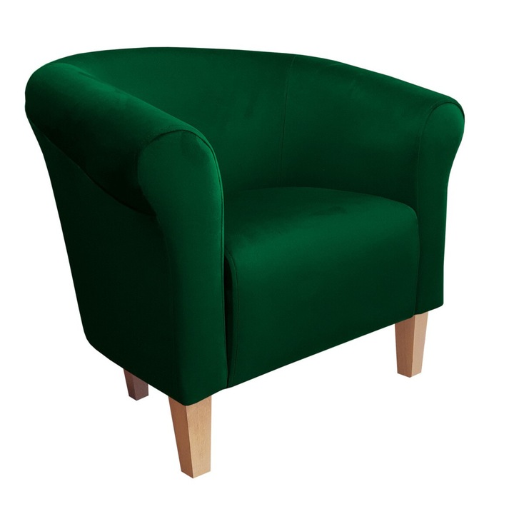 Кресло Atos Milo, зелено, 69x73x60 см, материал кадифе