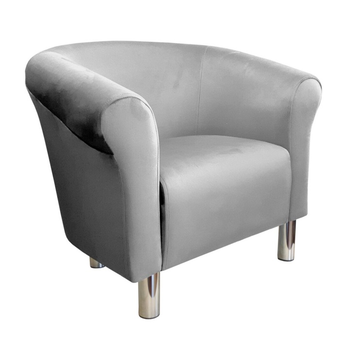 Fotel, Atos, Bársony, Szürke