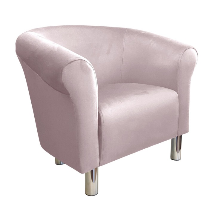 Fotel, Atos, Velvet, rózsaszín