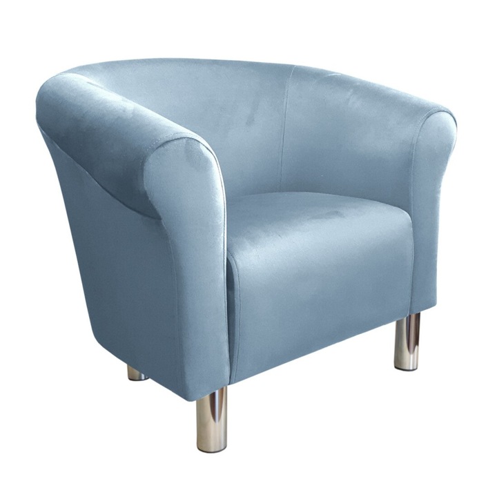 Atos Milo fotel, bársony, kék, 69x73x60cm