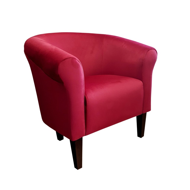 Milo fotel, Atos, wenge lábak, piros