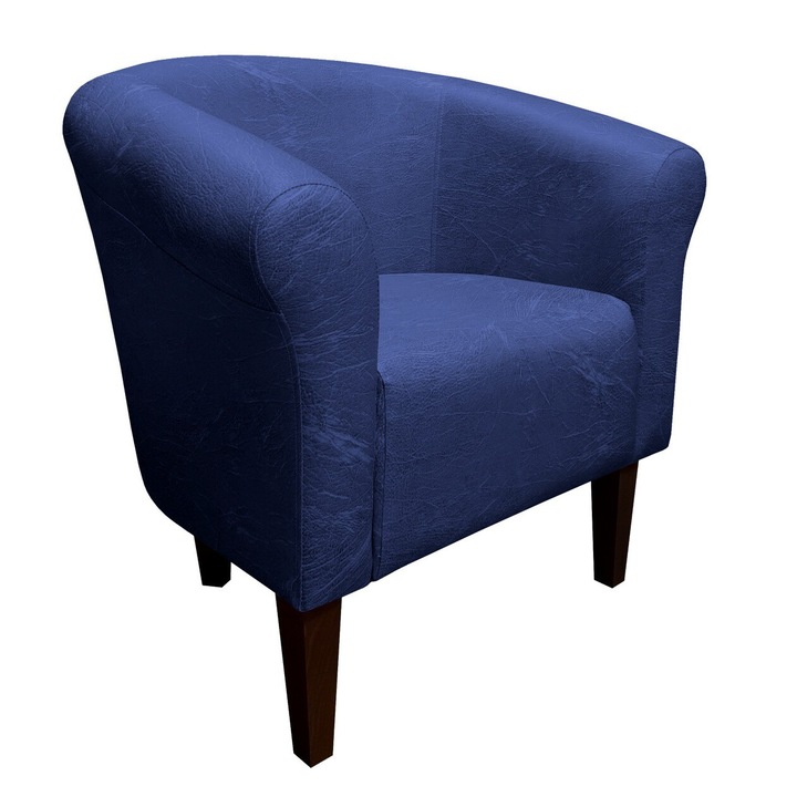 Milo fotel, Atos, wenge lábak, sötétkék