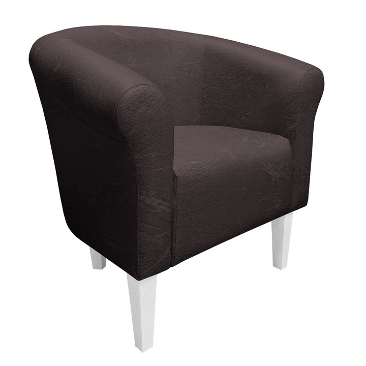 Milo fotel, Atos, eco-bőr kárpit, 73x60x74cm, barna