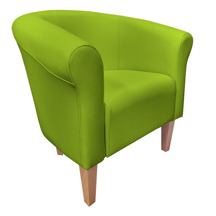 Miekki fotel, Atos, eco-bőr, zöld, 73x60x74cm