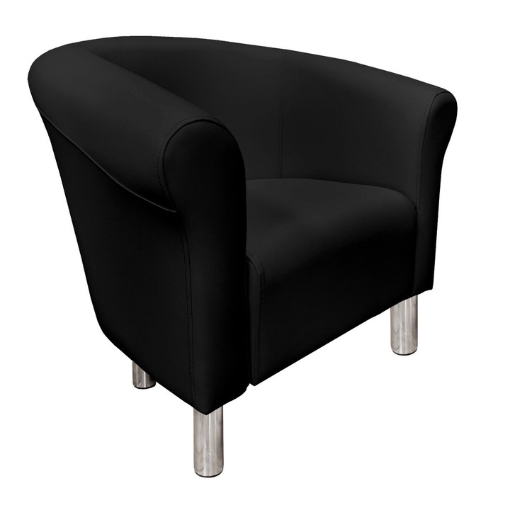 Fotel, Atos, Velvet, fekete