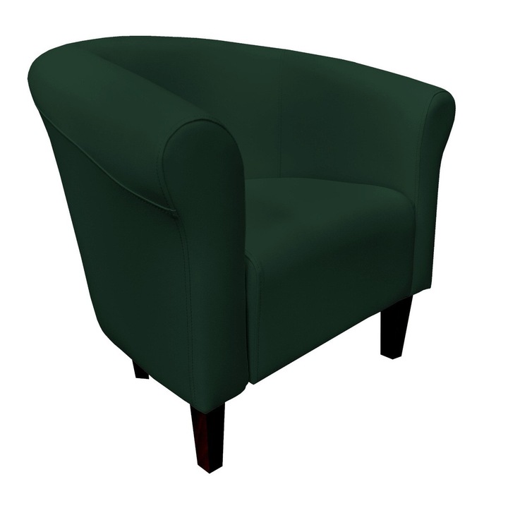 Milo fotel, Atos, eco-bőr, sötétzöld