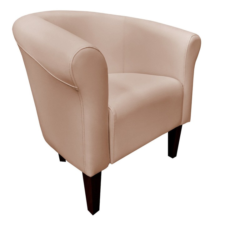 Milo fotel, Atos, eco-bőr, világosbarna