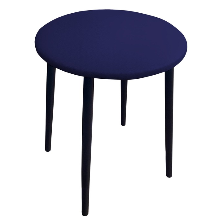 Atos szék, eco-bőr, 41 cm átmérőjű, 46 cm magas, fekete fém talp