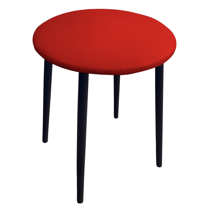 Atos szék, Eco-bőr, piros, 41 cm átmérőjű, 46 cm magas