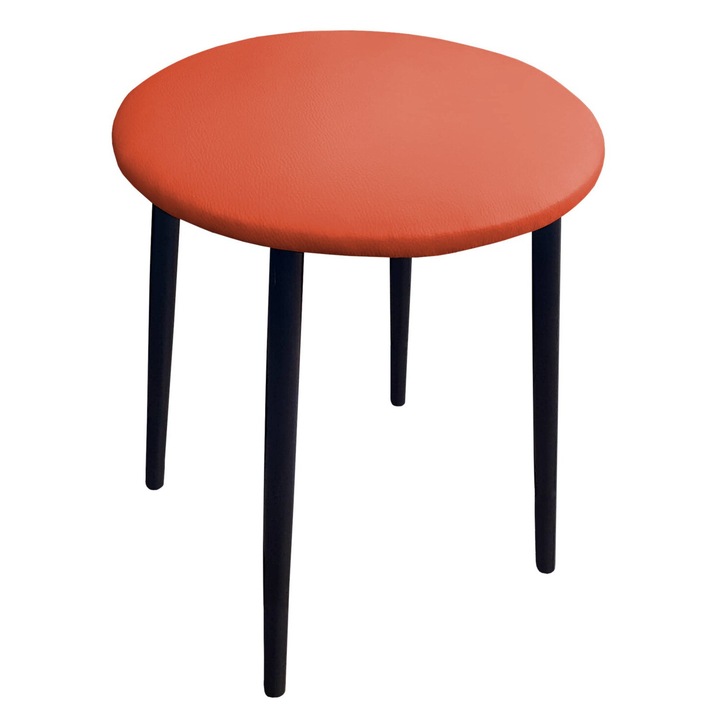 Atos szék, Eco-bőr, 41cm, 46cm, tégla színű, fekete fém talp