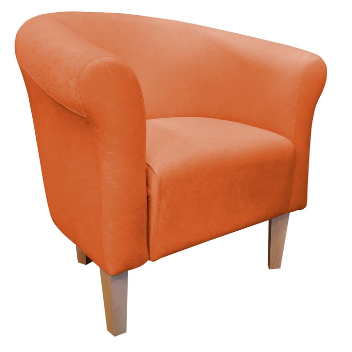 Fotel, Atos, 20 cm, 74x73x60 cm, narancssárga