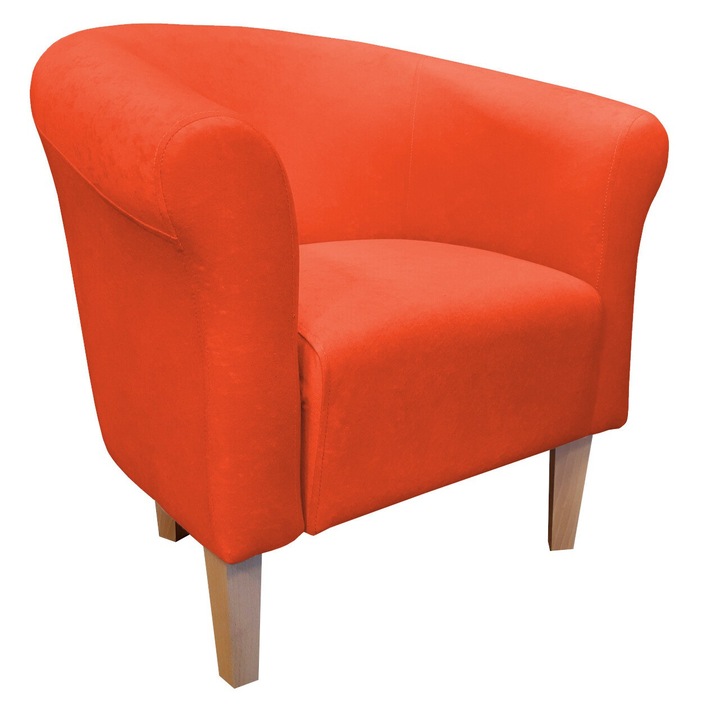 Fotel, Atos, 20 cm, piros-narancs szín, 74x73x60cm
