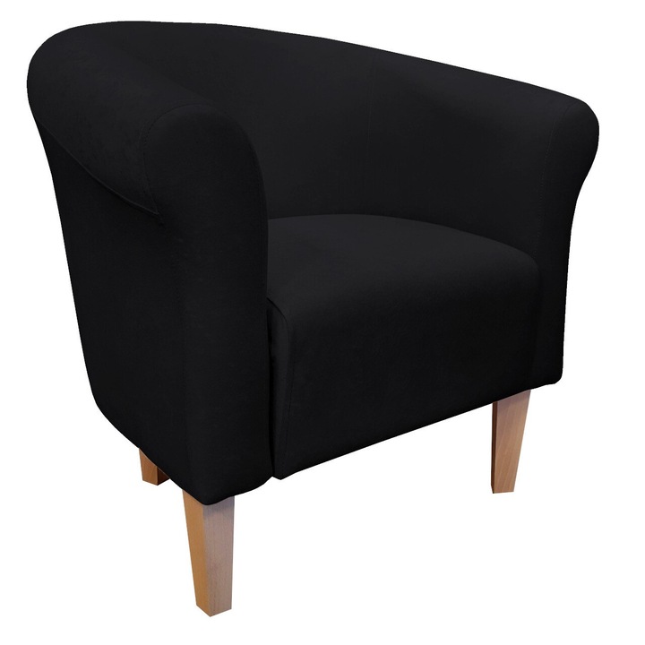 Fotel, Atos, fekete, 74x73x60cm