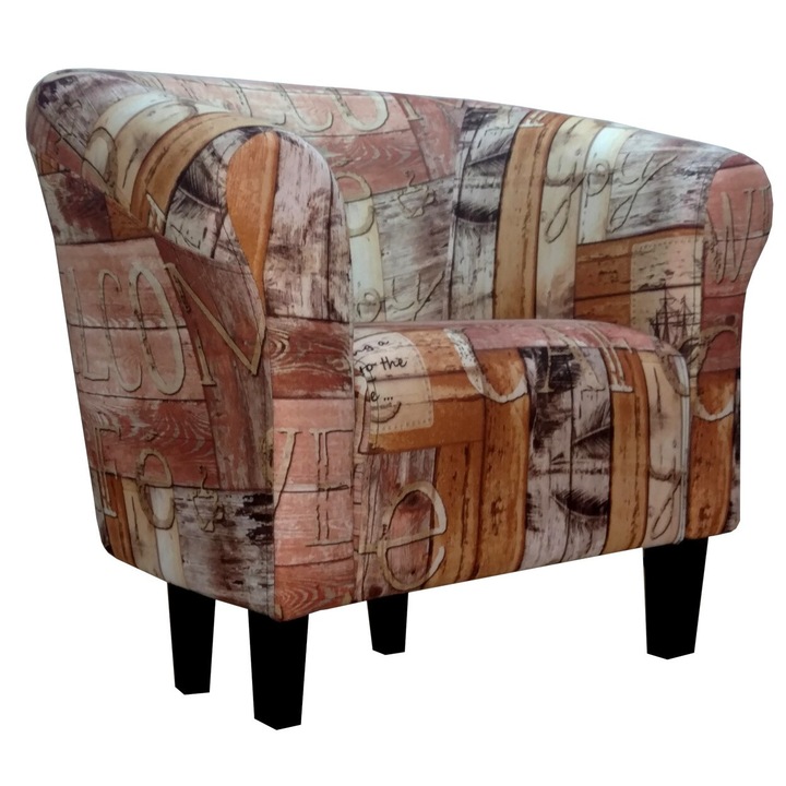 Atos BRIGHTON1 fotel, wenge, 69x73x60cm