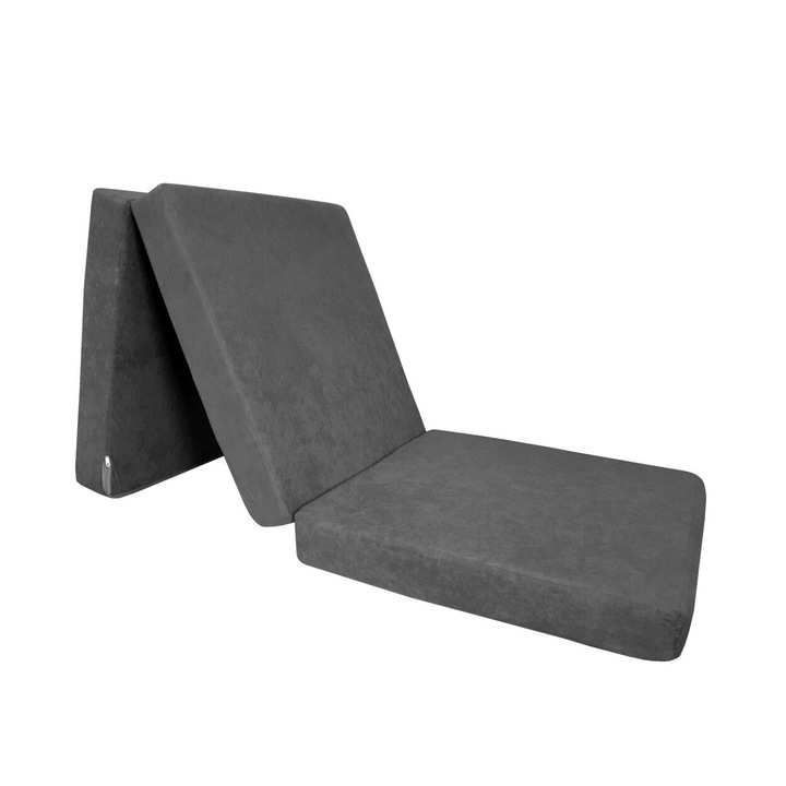 Gyerek matrac 180x60x10, Atos, táskával, mikroszálas, szürke