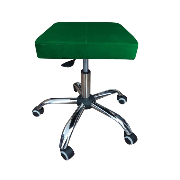 Стол Milano, Atos, Въртящ се, кадифе, glass green