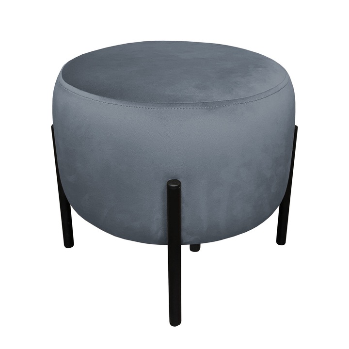 Atos BL14 zsámoly, bársony, szürke