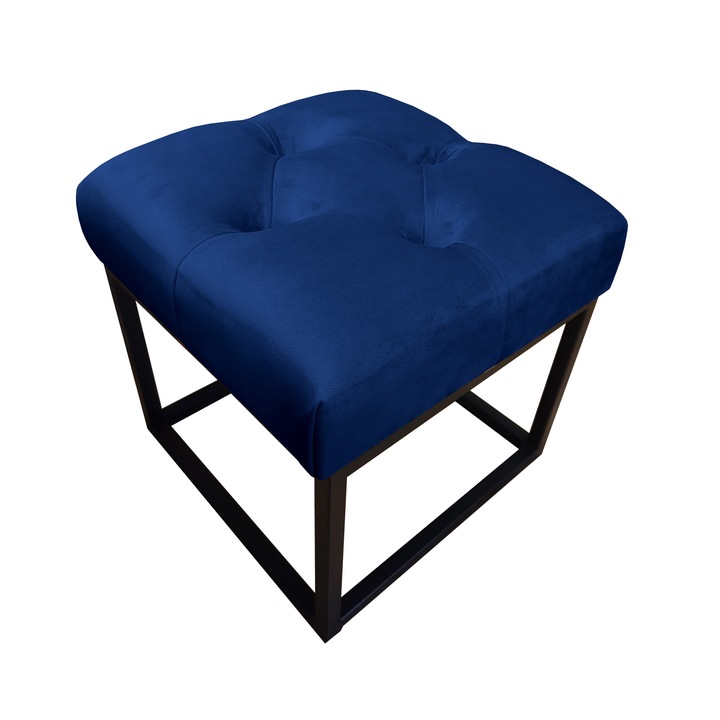 Atos Табуретка CHESTERFIELD LOFT гранат, 40x40x41см, Материал Кадифе, модерен дизайн